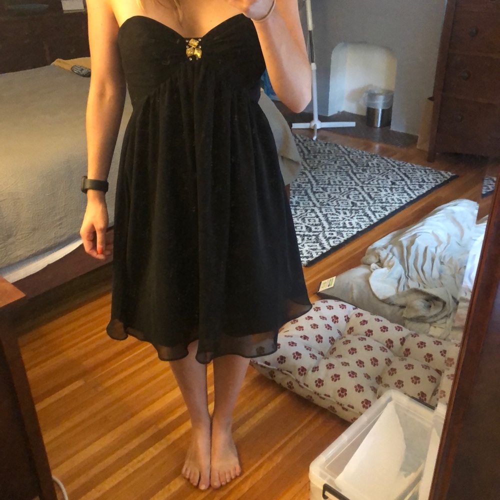 Alfred Angelo Black Semi-Formal Dress Size 4